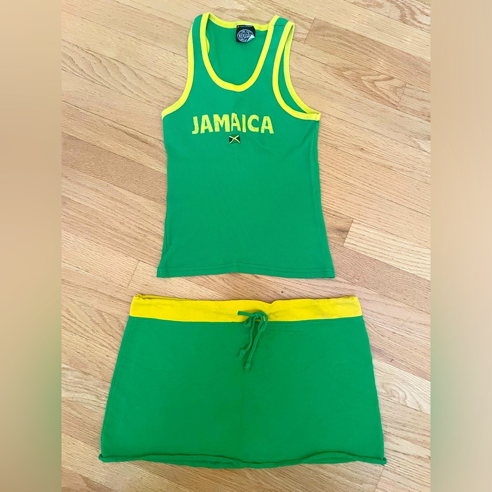 Vintage Jamaica Tabk Top and Skirt Set